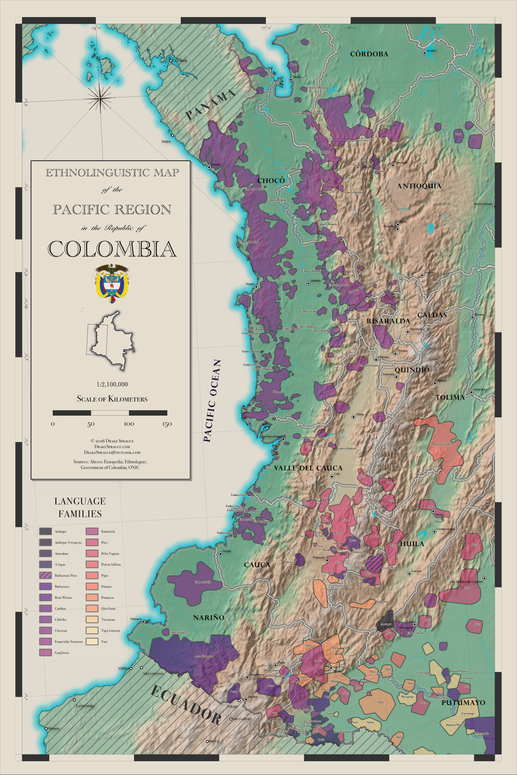 Tribes Pac Mapping the Tribes of Colombia’s Pacific Region – EthniCartography