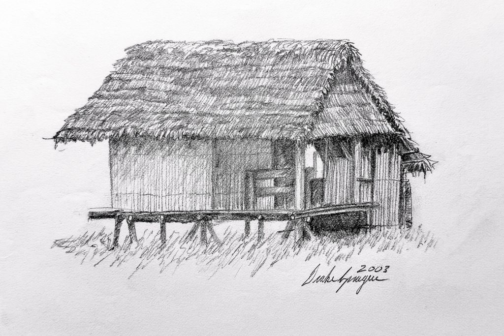Sketch of an Amazon Jungle Dwelling 