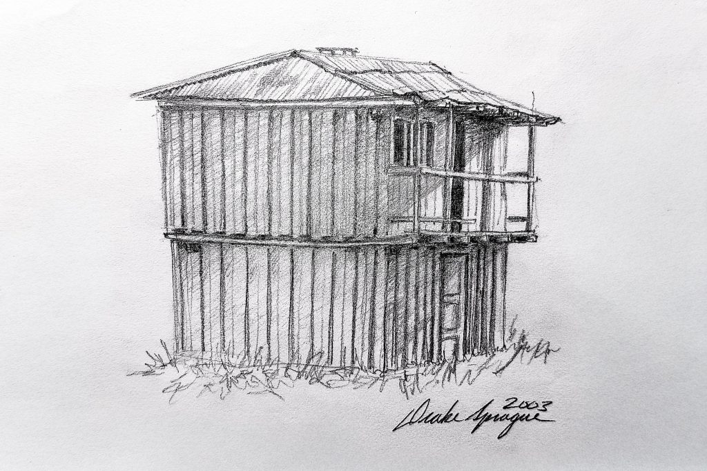Sketch of a Radio Building in an Amazon Jungle Village