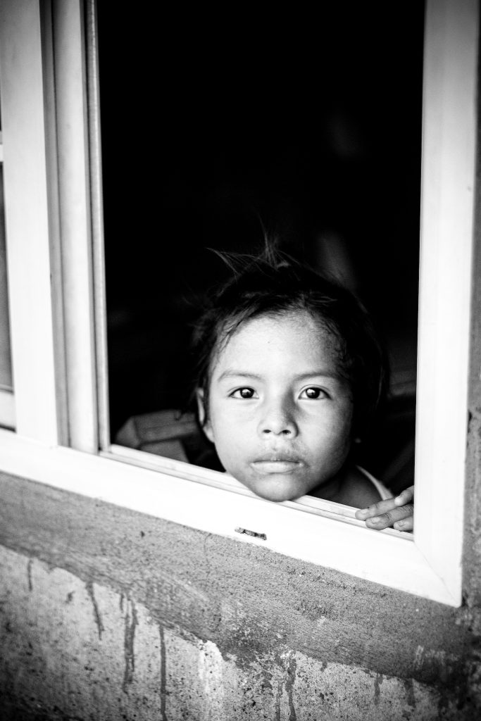 Wounaan Girl Looking Out the Window